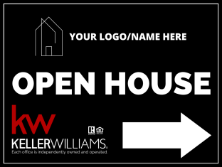 Open House Sign -  Print Template - 3