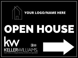 Open House Sign -  Print Template - 4